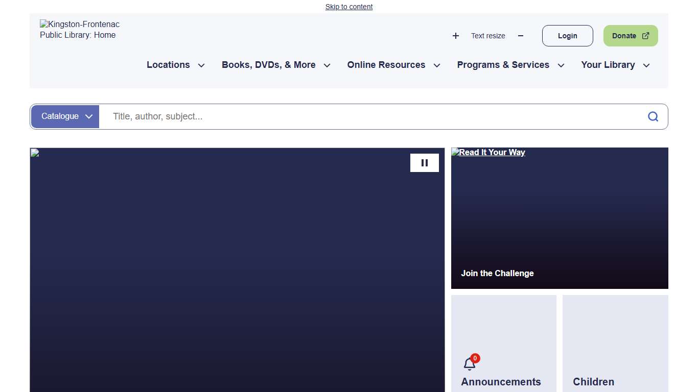 Home - Kingston Frontenac Public Library